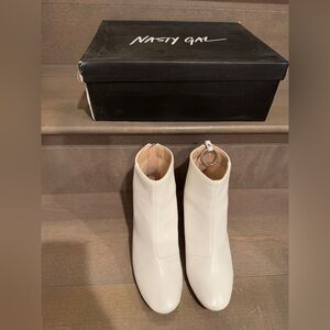 Nasty Gal White Ankle Boots